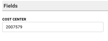 Cost center number in positions